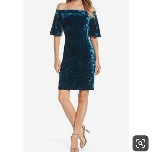 ELIZA J Off the Shoulder Velvet Cocktail Dress